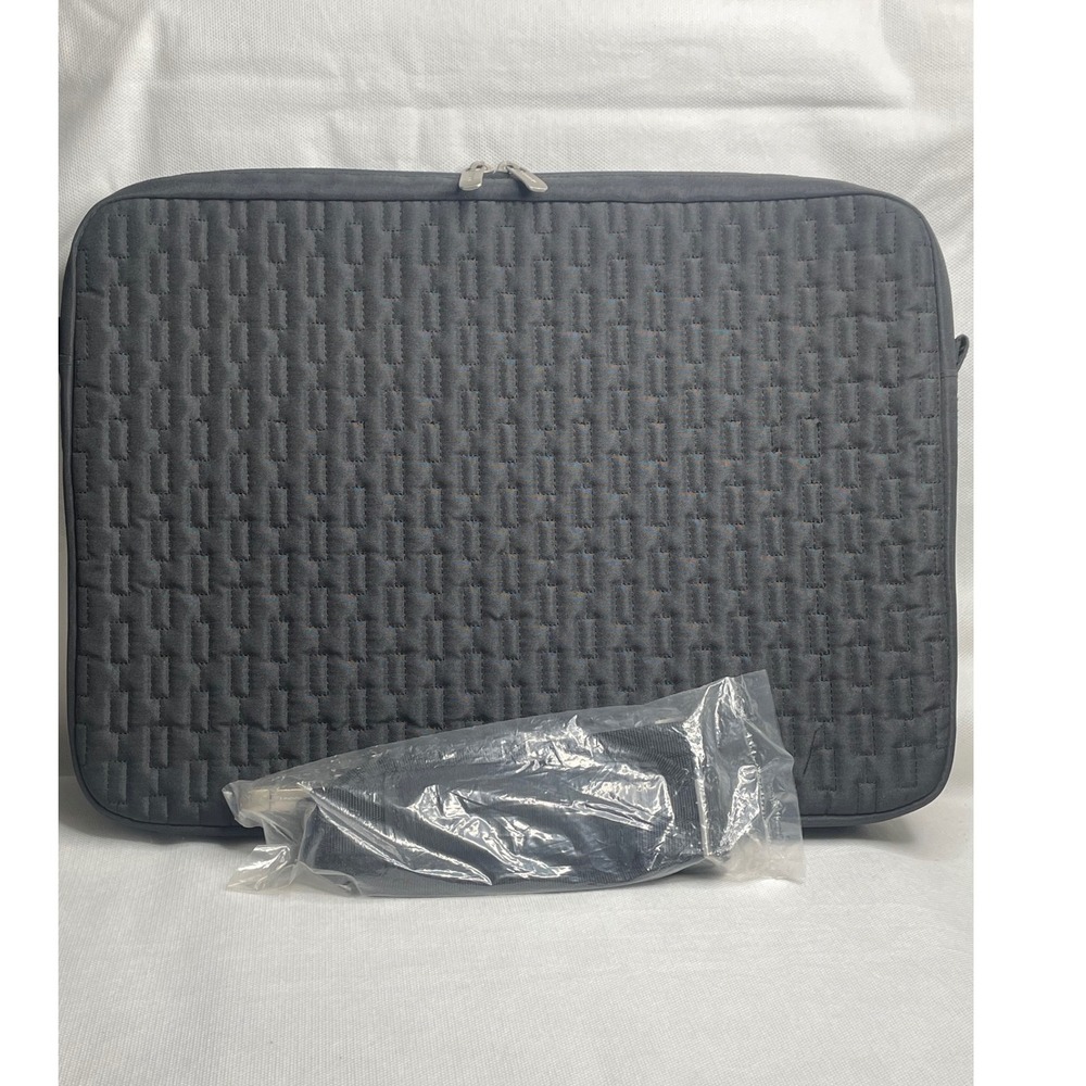 Belkin Soft Laptop Case 16" Quilted Black Dual Zipper Storage Pouch Shoulder Bag